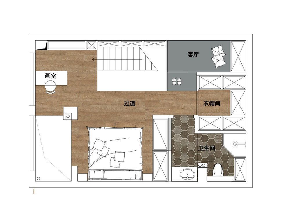 復(fù)地海上?，F(xiàn)代風(fēng)格loft裝修效果圖